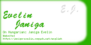 evelin janiga business card